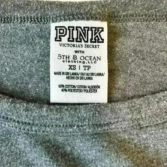 Pink Victoria's Secret With 5th & Ocean Iowa Cyclones Baseball Type Shirt XS - Picture 2 of 6